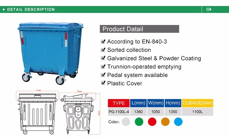 Galvanized Garbage Bin 