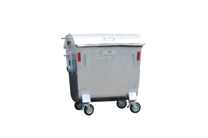 Large Galvanized Trash Can With Lid